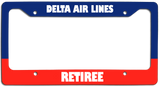 Delta Air Lines - Retiree - License Plate Frame