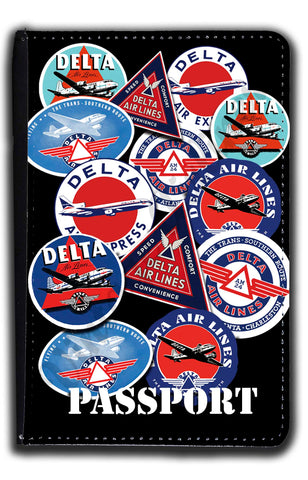 Delta Airline Collage Passport Case