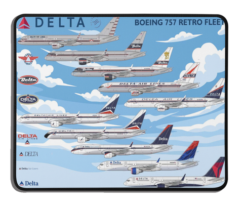 Delta Airplane Fleet Mousepad