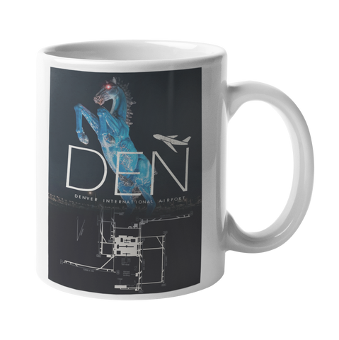 Denver International Airport Map Art Coffee Mug