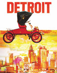 Detroit American Airlines Travel Poster Mini Travel Puzzle by New York Puzzle Company - - (100 pieces)