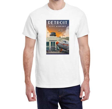 Detroit City Airport Poster T-shirt