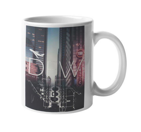 DFW International Airport Map Art Coffee Mug