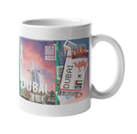 Ticket To Dubai Collage Art Coffee Mug