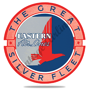 Eastern Airlines Vintage Bag Sticker Round Coaster