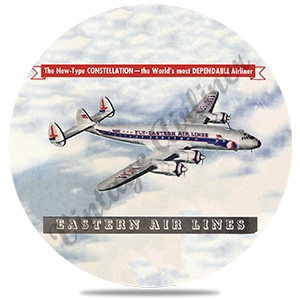 Eastern Airlines Vintage Connie Round Coaster