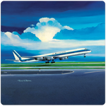 Eastern Airlines DC8 Square Coaster by Rick Broome