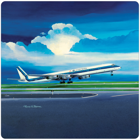 Eastern Airlines DC8 Square Coaster by Rick Broome