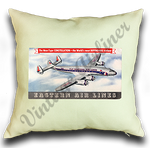 Eastern Air Lines 1950's Constellation Bag Sticker Linen Pillow Case Cover