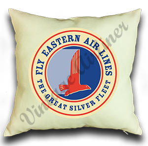 Eastern Air Lines Fly Eastern Silver Fleet Bag Sticker Linen Pillow Case Cover