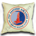 Eastern Airlines 1940's Great Silver Fleet Vintage Linen Pillow Case Cover