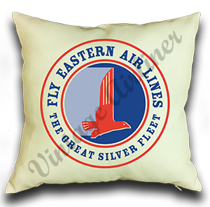 Eastern Airlines 1940's Great Silver Fleet Vintage Linen Pillow Case Cover