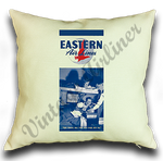 Eastern Airlines Vintage Timetable Linen Pillow Case Cover