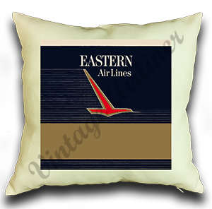 Eastern Air Lines 1930's Bag Sticker Linen Pillow Case Cover