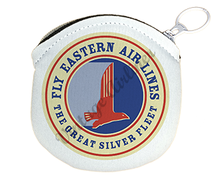 Eastern Airlines 1940's Great Silver Fleet Bag Sticker Round Coin Purse