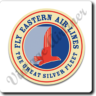 Eastern Airlines Great Silver Fleet 1940's Vintage Square Coaster