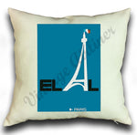 Elal Israel Airlines - Paris - Pillow Case Cover