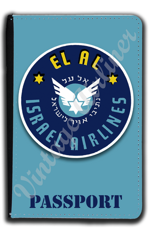 El Al Airlines Vintage 1950's Bag Sticker Passport Case