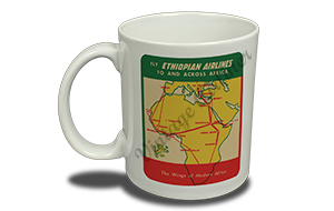 Ethiopian Airlines Vintage Bag Sticker  Coffee Mug
