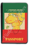 Ethiopian Airlines Vintage Bag Sticker Passport Case