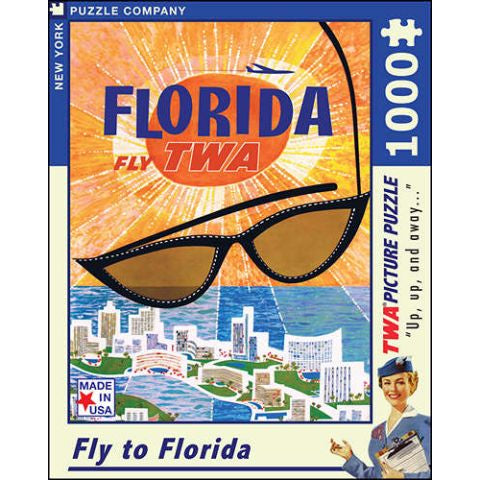 Florida TWA Poster Puzzle by New York Puzzle Company - (1,000 pieces)