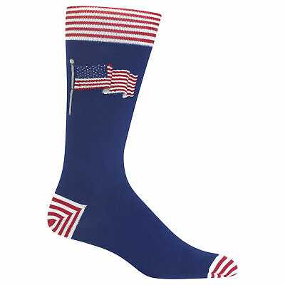 Flying USA Flag Men's Travel Themed Crew Socks