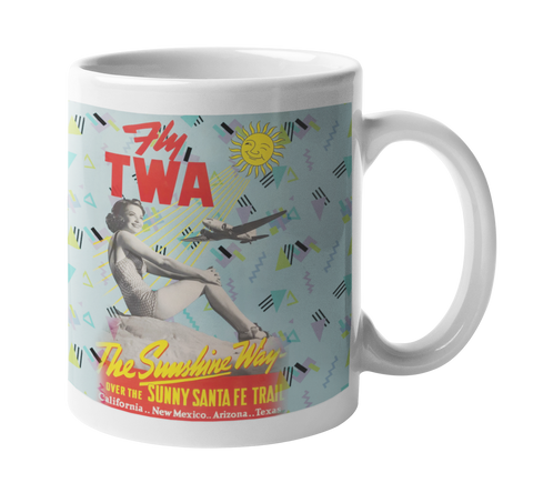 TWA Retro Pin Up Girl Coffee Mug