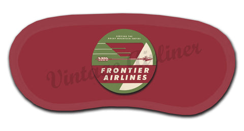 Frontier Airlines 1950's Vintage Bag Sticker Sleep Mask