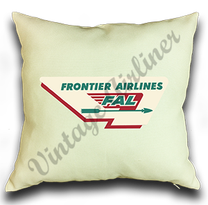 Frontier Airlines 1950's Logo Linen Pillow Case Cover