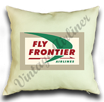 Frontier Airlines 1960's Logo Linen Pillow Case Cover