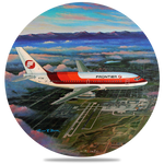 Frontier 737 Last Livery Round Coaster by Rick Broome