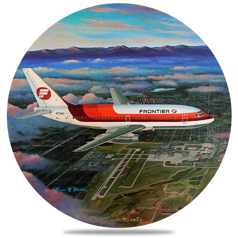 Frontier 737 Last Livery Round Coaster by Rick Broome