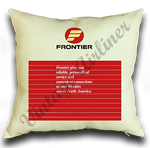 Frontier Airlines 1980's Timetable Cover Linen Pillow Case Cover