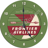 Frontier Airlines 1950's Wall Clock