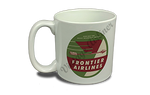 Frontier Airlines 1950's Vintage Bag Sticker  Coffee Mug