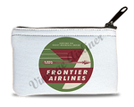 Frontier Airlines 1950's Vintage Bag Sticker Rectangular Coin Purse