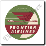 Frontier Airlines 1950's Vintage Square Coaster