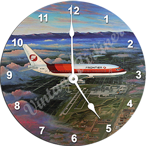 Frontier Airlines 737 Wall Clock