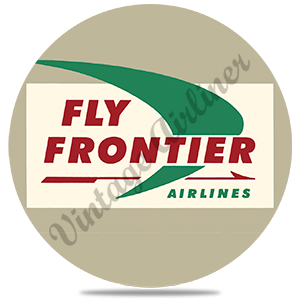 Frontier Airlines 1960's Logo Round Coaster