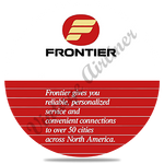 Frontier Airlines 1980's Timetable Cover Round Coaster