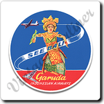Garuda Indonesia Airlines Bali Vintage Cover Square Coaster