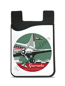 Garuda Indonesian Airlines 1950's Bag Sticker Card Caddy