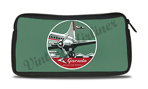 Garuda Indonesia Airlines 1950's Vintage Bag Sticker Travel Pouch