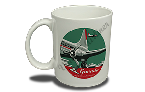 Garuda Indonesian Airlines Vintage 1950's Bag Sticker  Coffee Mug
