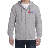 US Air Blue Logo (1989-1997) Zipped Hooded Sweatshirt