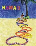 Hawaii American Airlines Travel Poster Mini Travel Puzzle by New York Puzzle Company - (100 pieces)