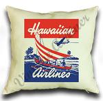 Hawaiian Airlines 1940's Logo Linen Pillow Case Cover
