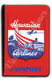 Hawaiian Airlines 1940's Logo Red Passport Case