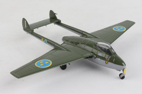 HERPA ROYAL SWEDISH AIR FORCE DH VAMPIRE J28B 1/72 (**)