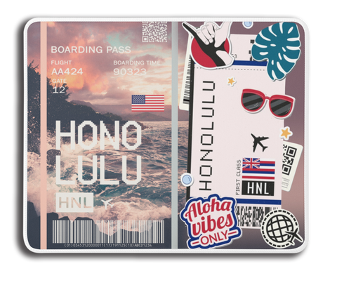 Ticket To Honolulu Collage MousePad